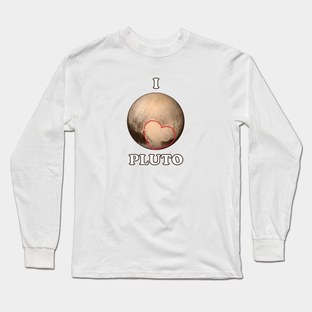 I Heart Pluto Long Sleeve T-Shirt by dtummine